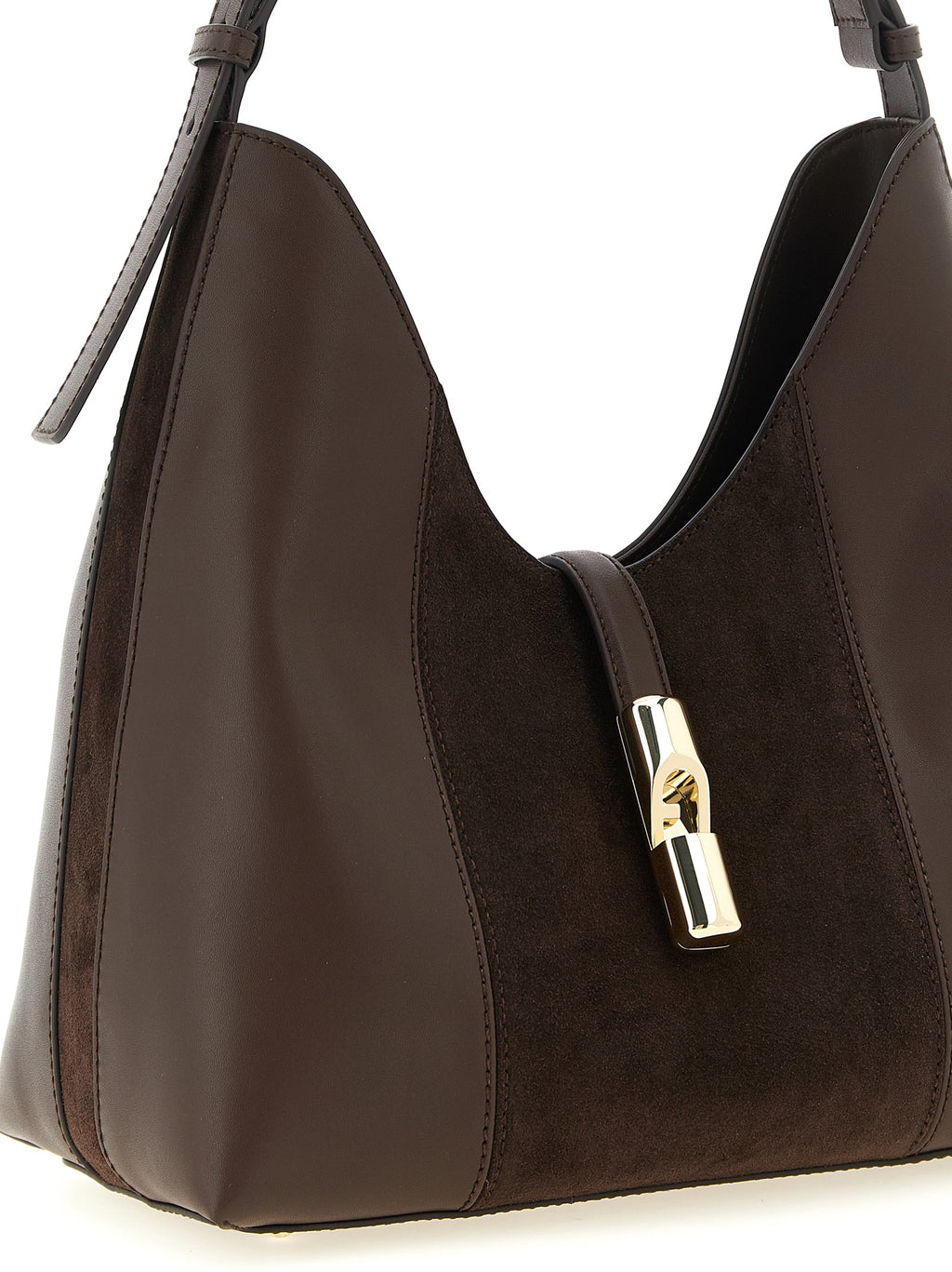 Furla Braunes Kalbsleder Damen Crossbody Tasche