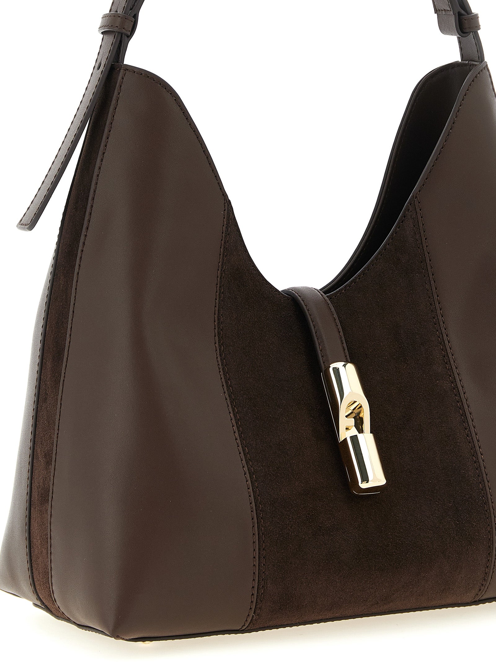 Furla Braunes Kalbsleder Damen Crossbody Tasche