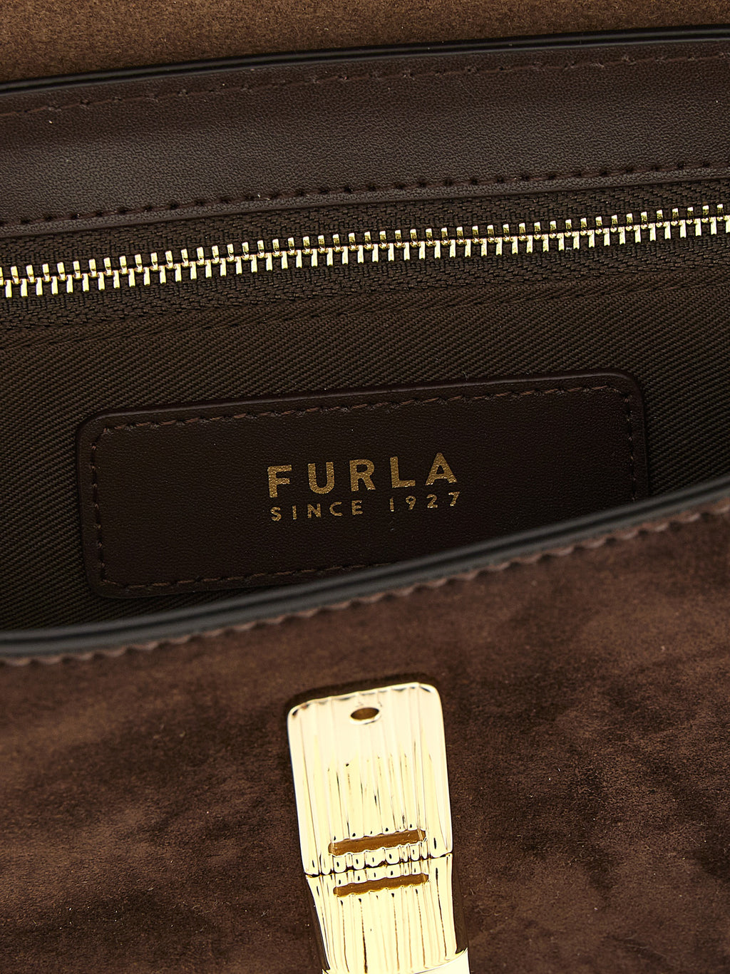 Furla Umhängetasche aus braunem Kalbsleder