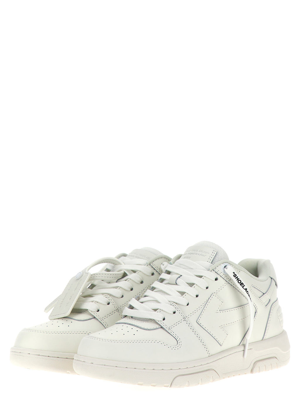 Off-White Weiße Kalbsleder Low-Top-Sneaker