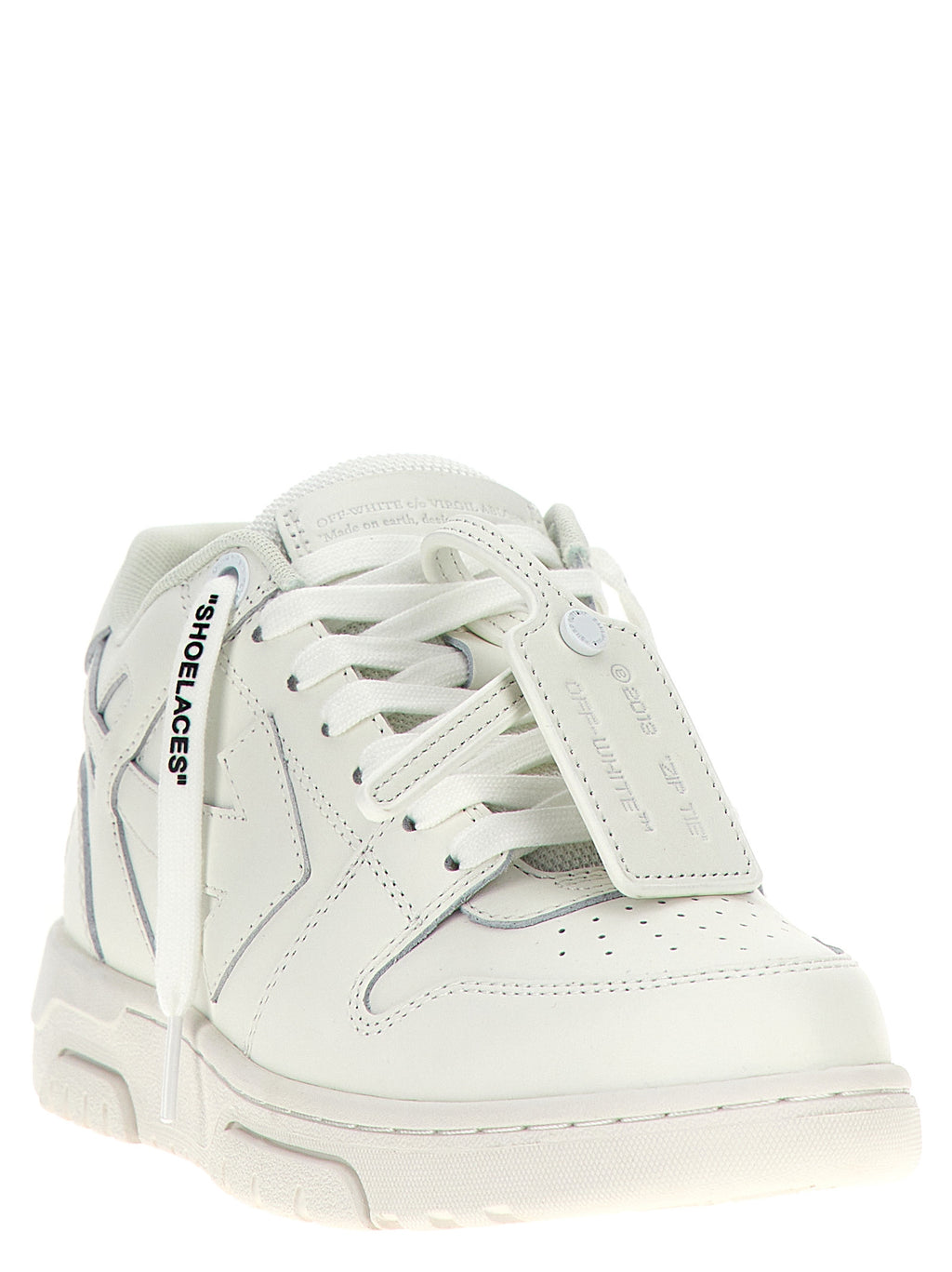 Off-White Weiße Kalbsleder Low-Top-Sneaker