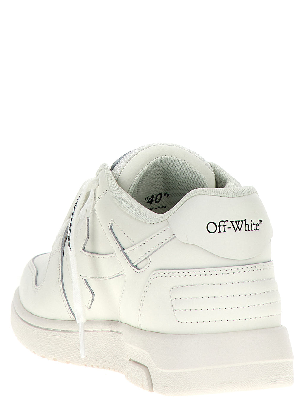 Off-White Weiße Kalbsleder Low-Top-Sneaker