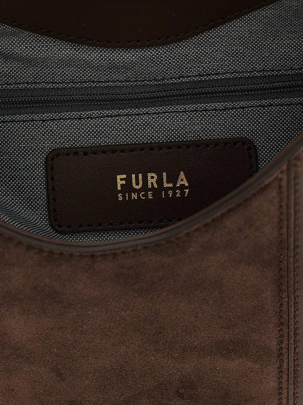 Furla Braunes Kalbsleder Damen Crossbody Tasche