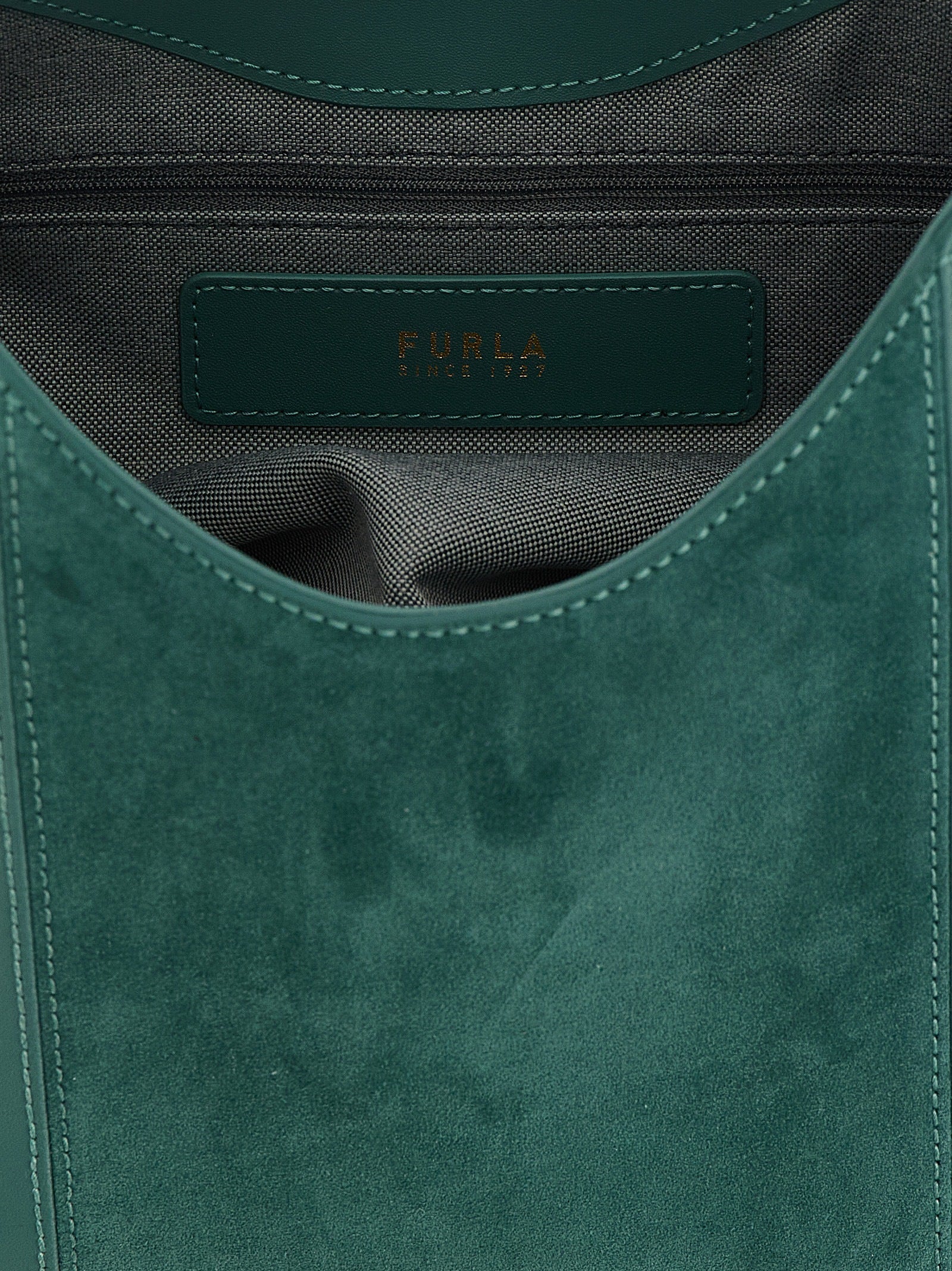 Furla Zweifarbige Schultertasche aus Kalbsleder