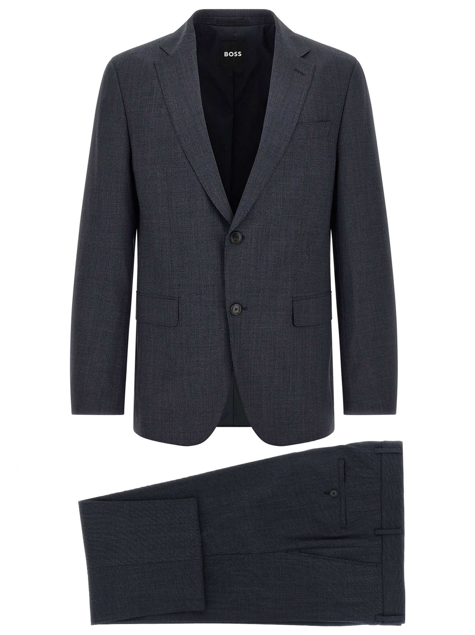 Hugo Boss Blaues Zweiteiler-Anzug aus Polyester