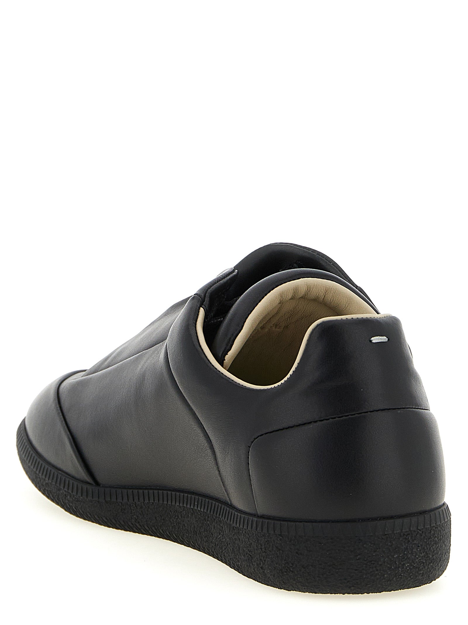 Maison Margiela Schwarze Kalbsleder Low-Top-Sneaker