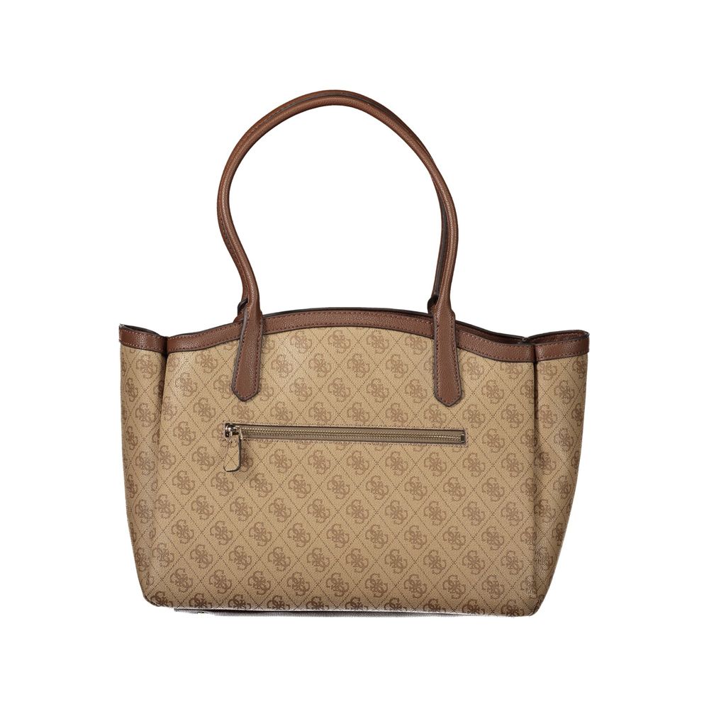 Original Guess Damenhandtasche aus beigem Polyurethan