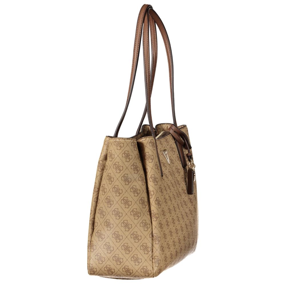 Guess Damenhandtasche Beige aus Polyurethan – Stilvoll & Modern