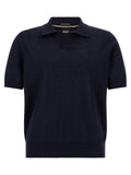 Hugo Boss Blaues Poloshirt aus reiner Schurwolle