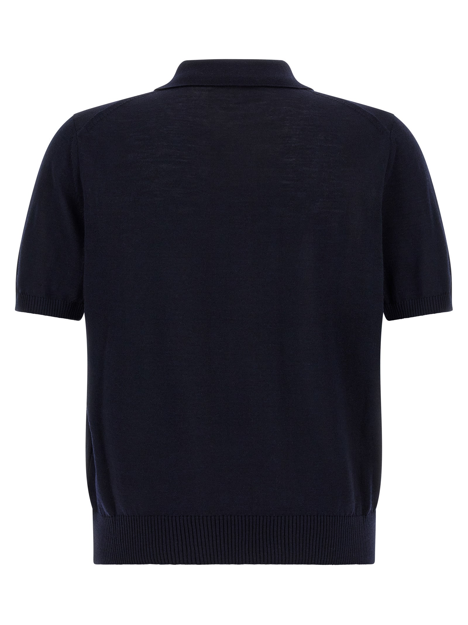 Hugo Boss Blaues Poloshirt aus reiner Schurwolle