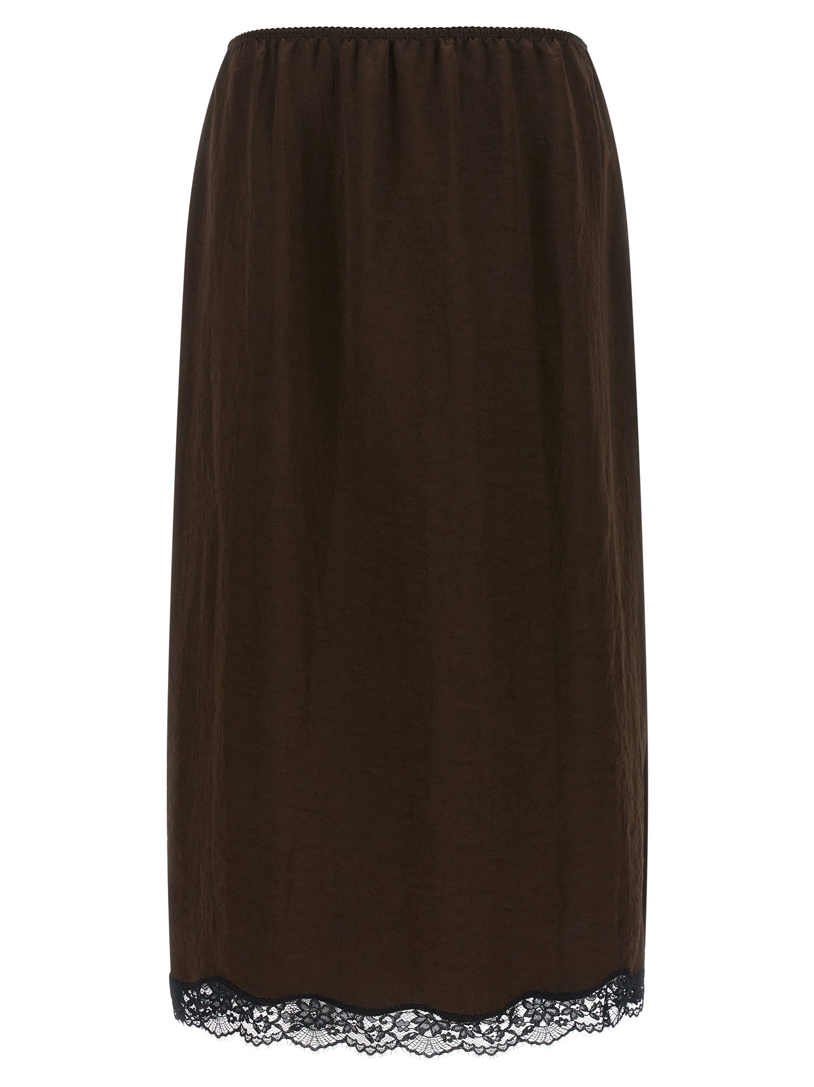 Twinset Brauner Marabou-Midi-Rock