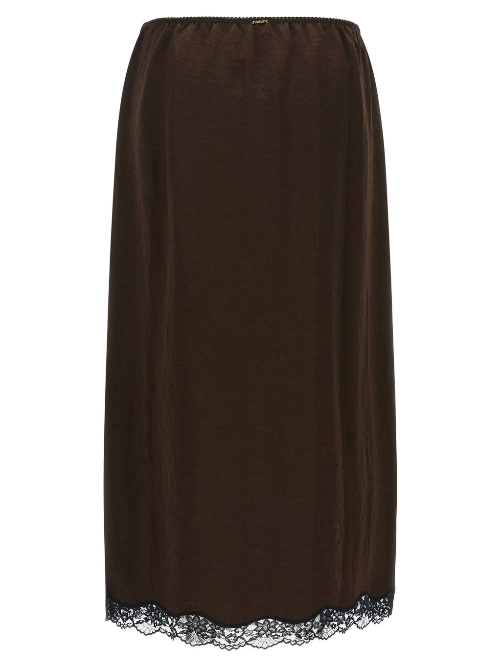 Twinset Brauner Marabou-Midi-Rock