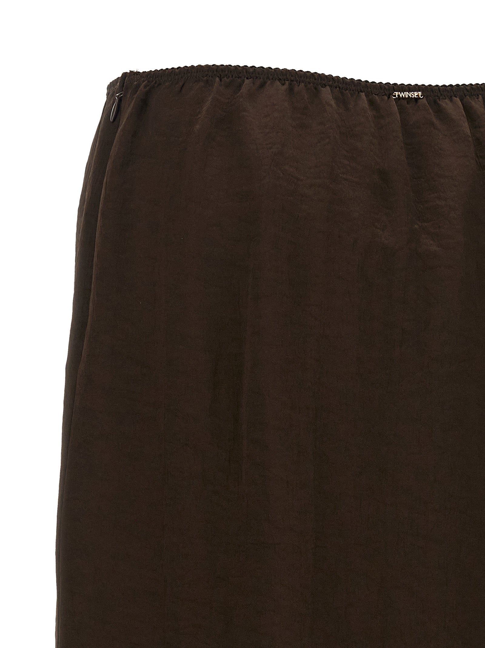 Twinset Brauner Marabou-Midi-Rock