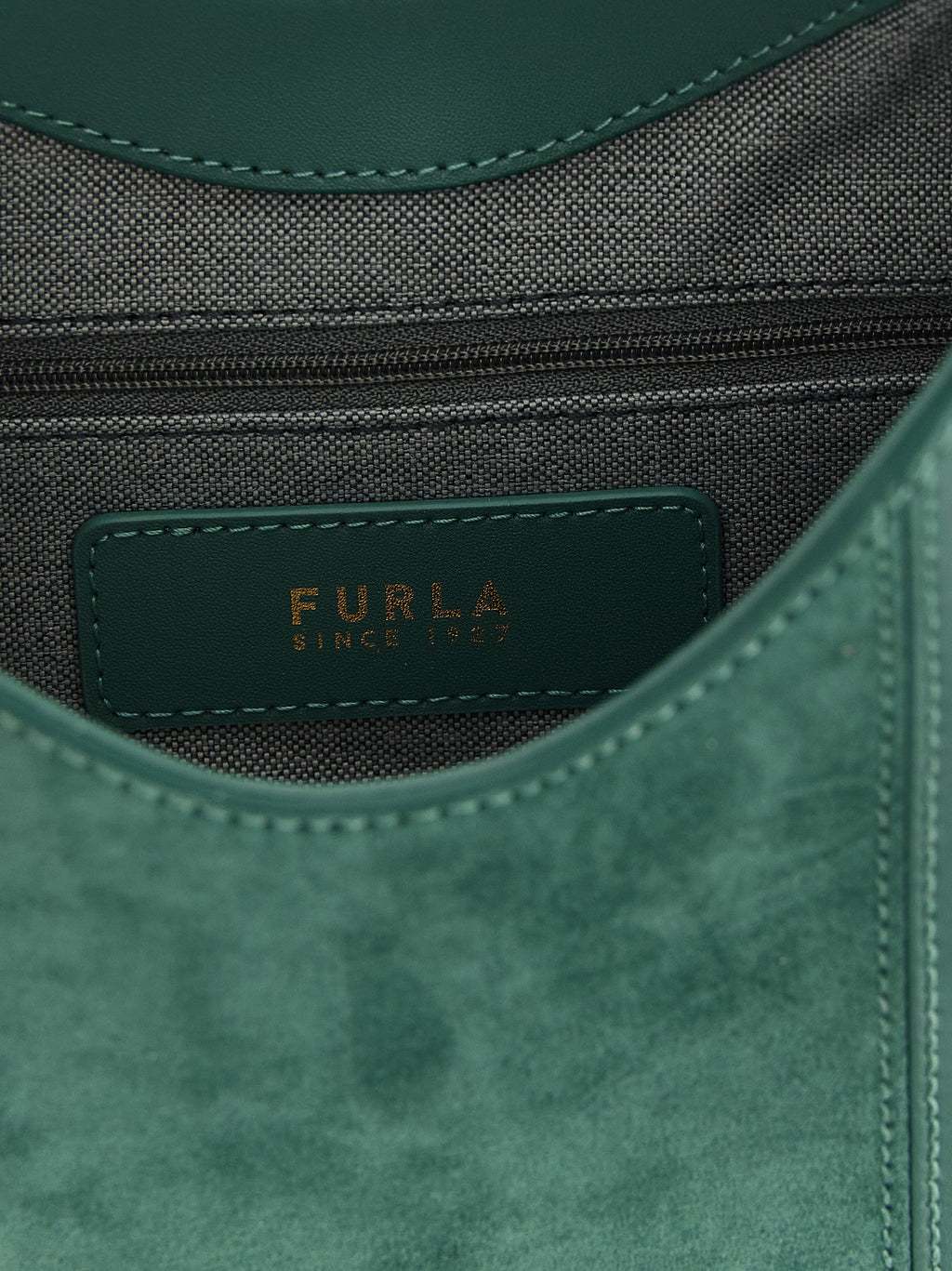 Furla Zweifarbige Schultertasche aus Kalbsleder