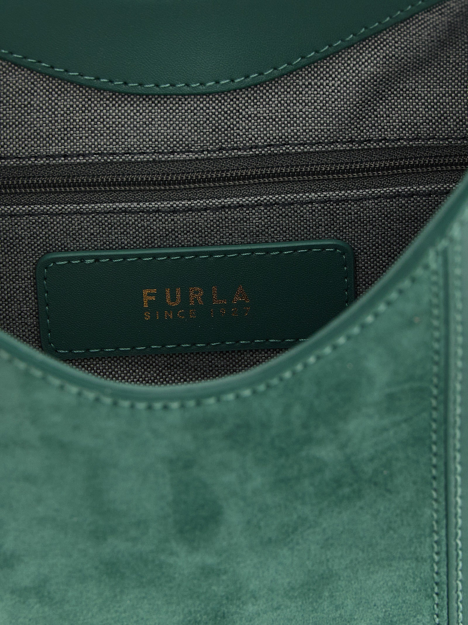 Furla Zweifarbige Schultertasche aus Kalbsleder