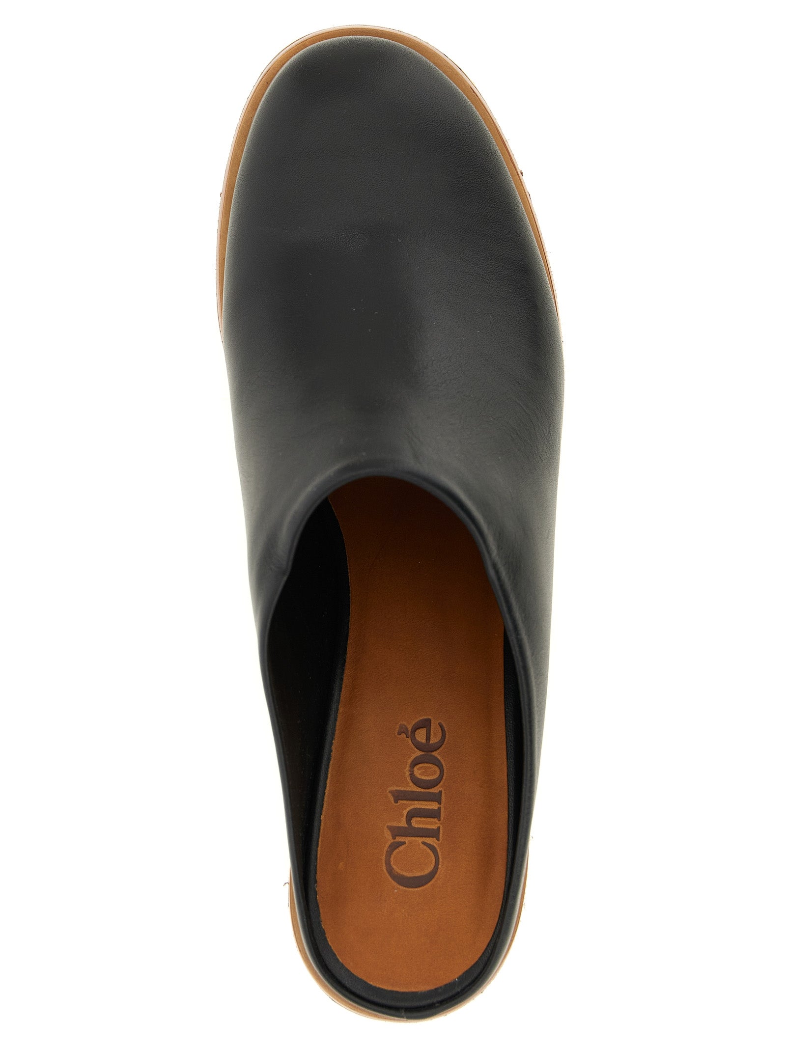 Chloé Schwarze Keilsandalen aus Kalbsleder