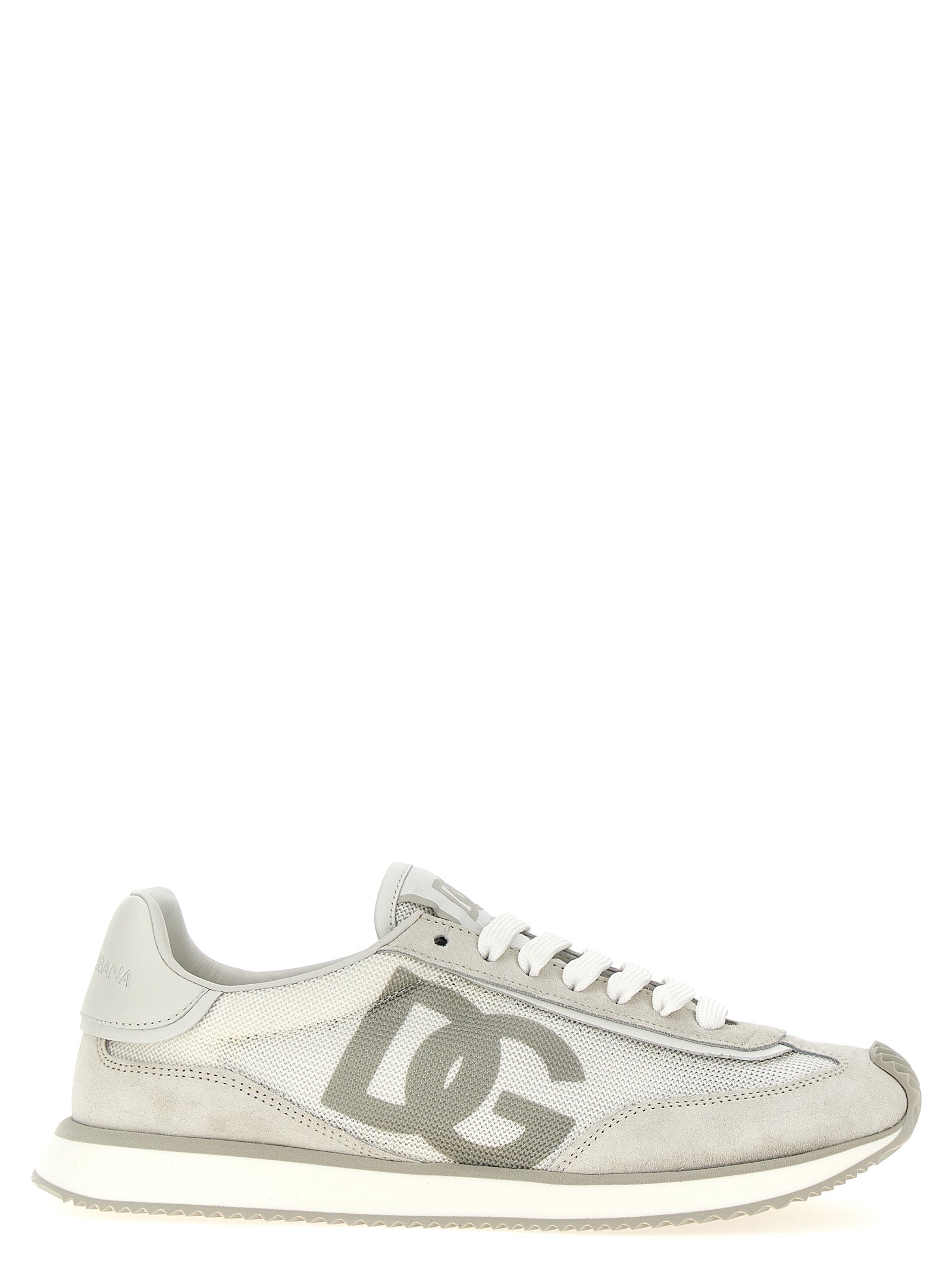 Dolce&Gabbana-Graue Kalbsleder Low-Top-Sneaker