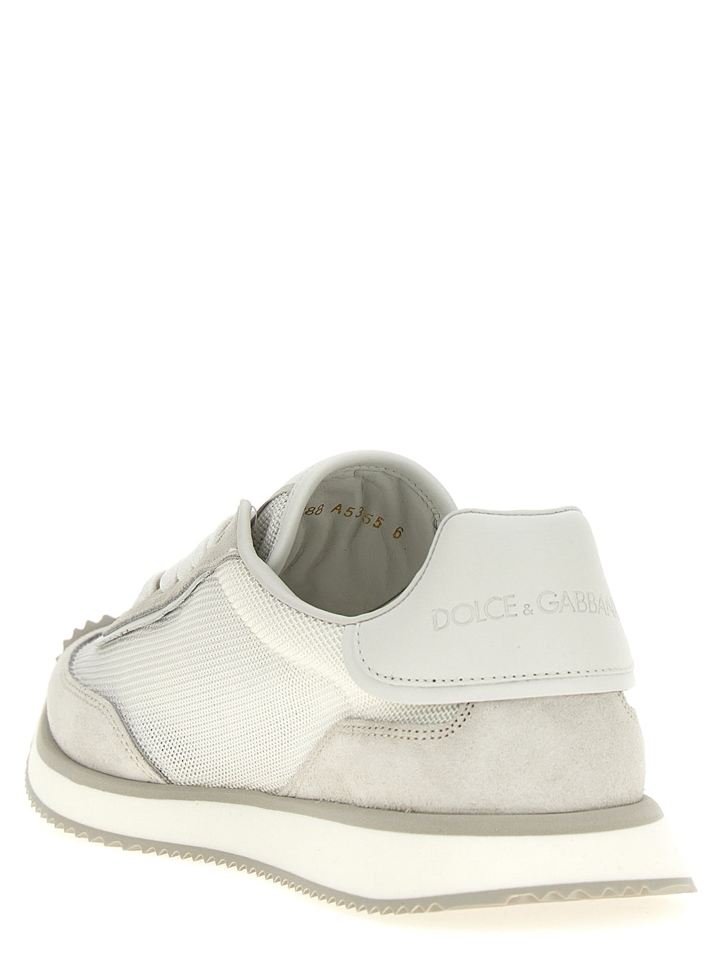 Dolce&Gabbana-Graue Kalbsleder Low-Top-Sneaker