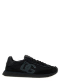 Dolce&Gabbana- Schwarze Kalbsleder-Sneaker