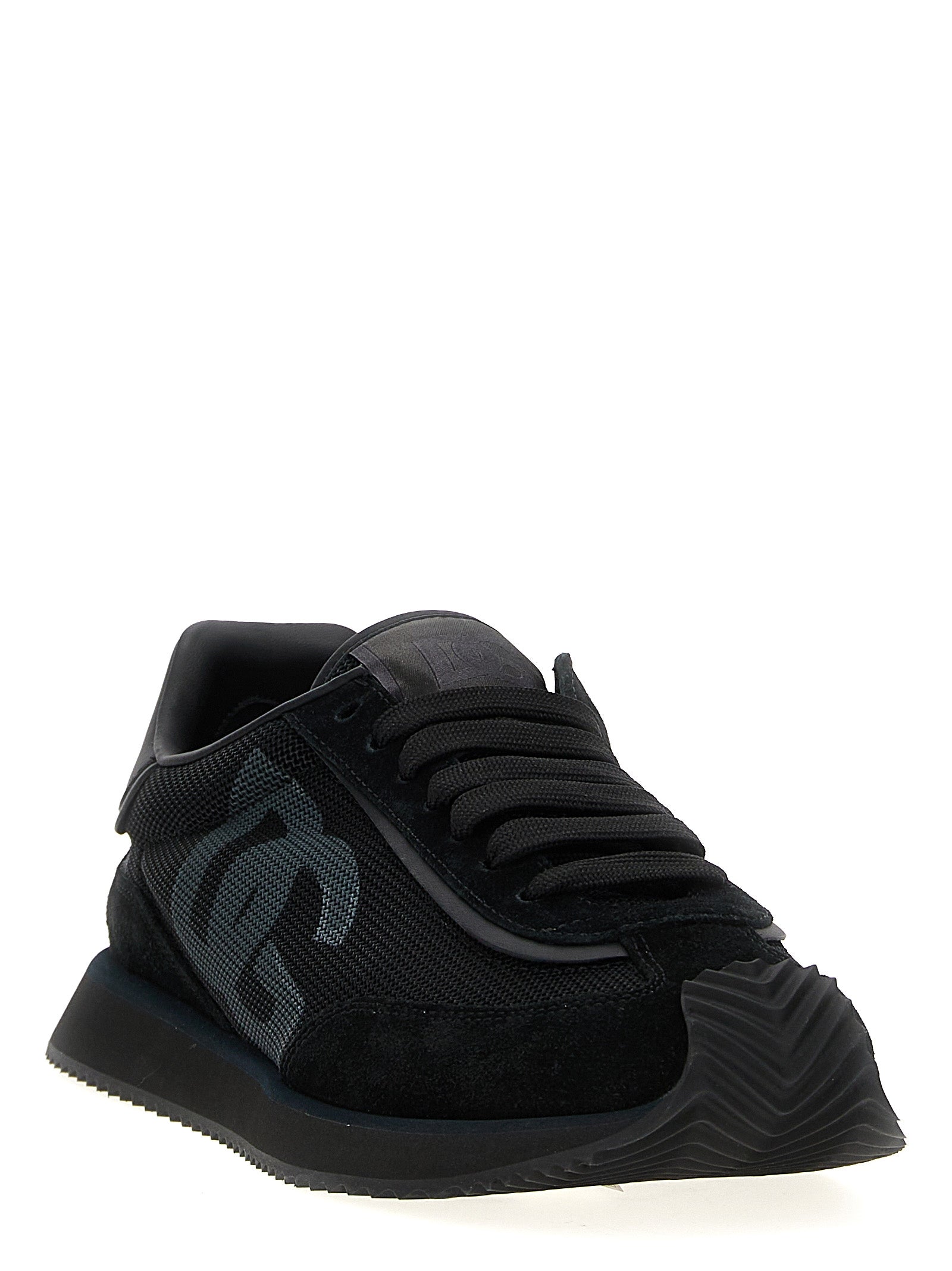 Dolce&Gabbana- Schwarze Kalbsleder-Sneaker