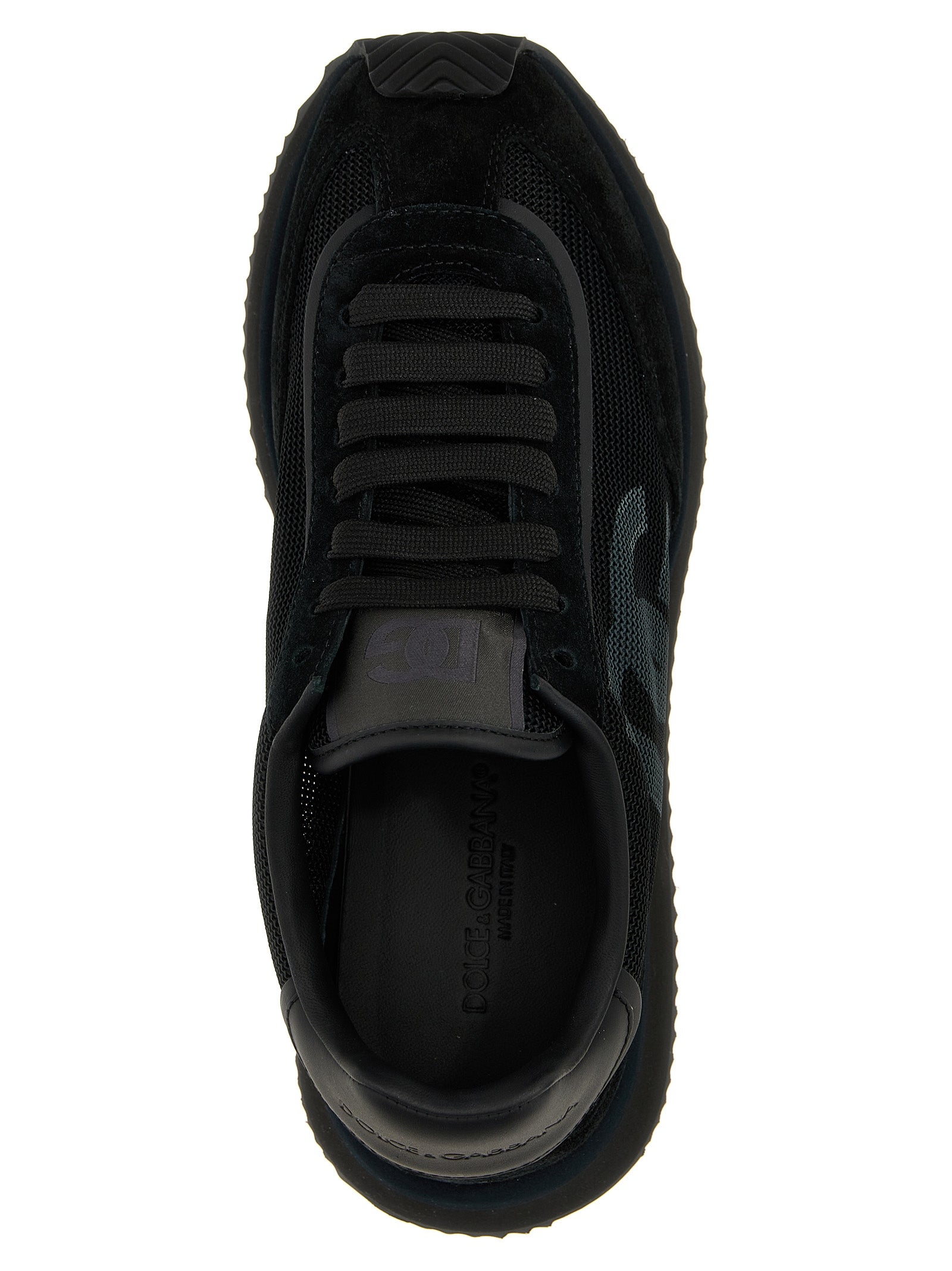 Dolce&Gabbana- Schwarze Kalbsleder-Sneaker