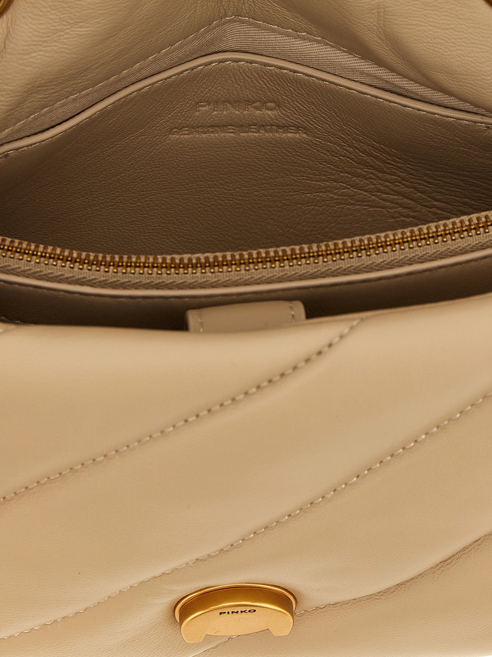 PINKO Beige Lammleder Umhängetasche