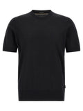 Hugo Boss Schwarzes T-Shirt aus reiner Schurwolle