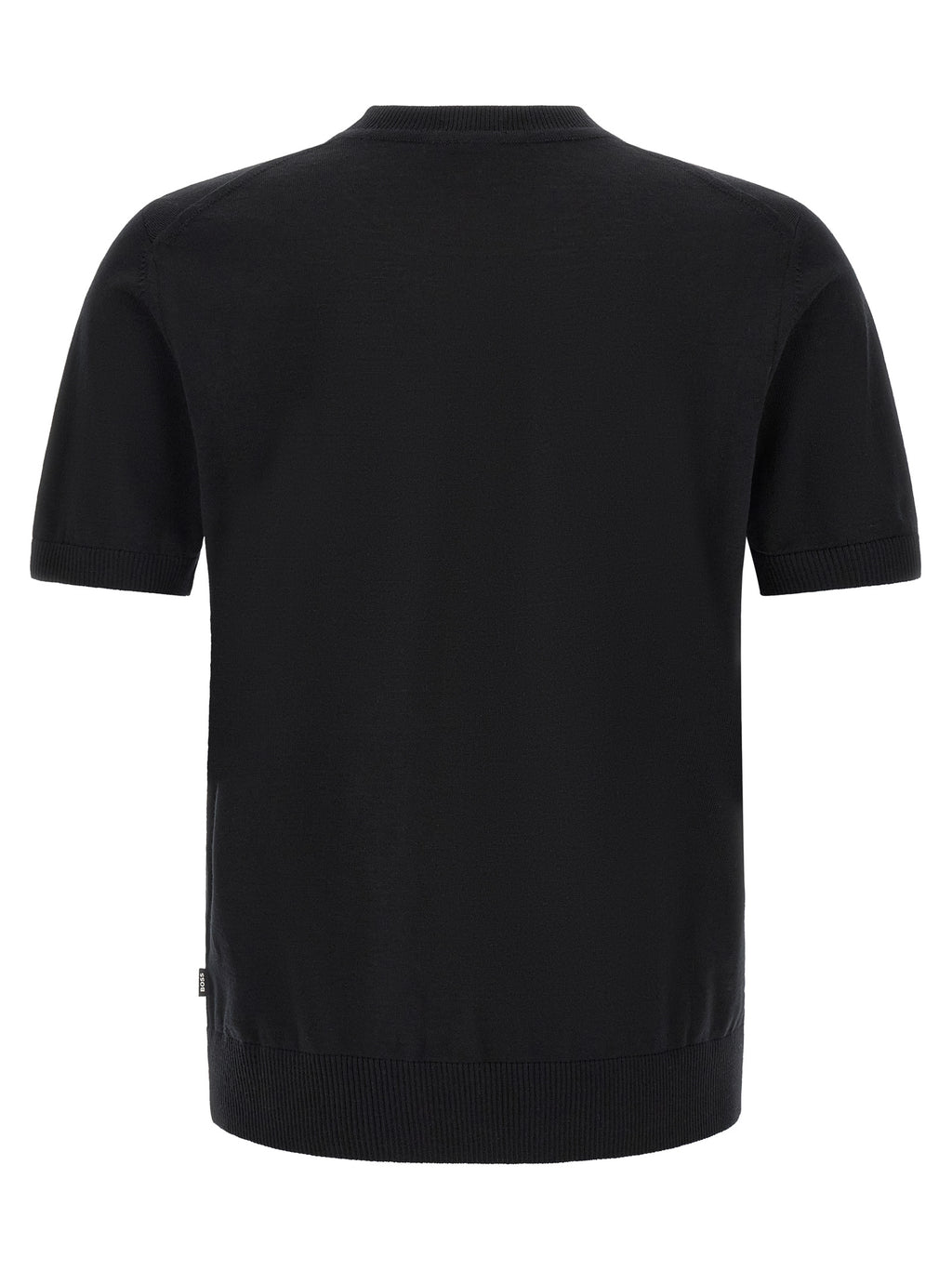 Hugo Boss Schwarzes T-Shirt aus reiner Schurwolle