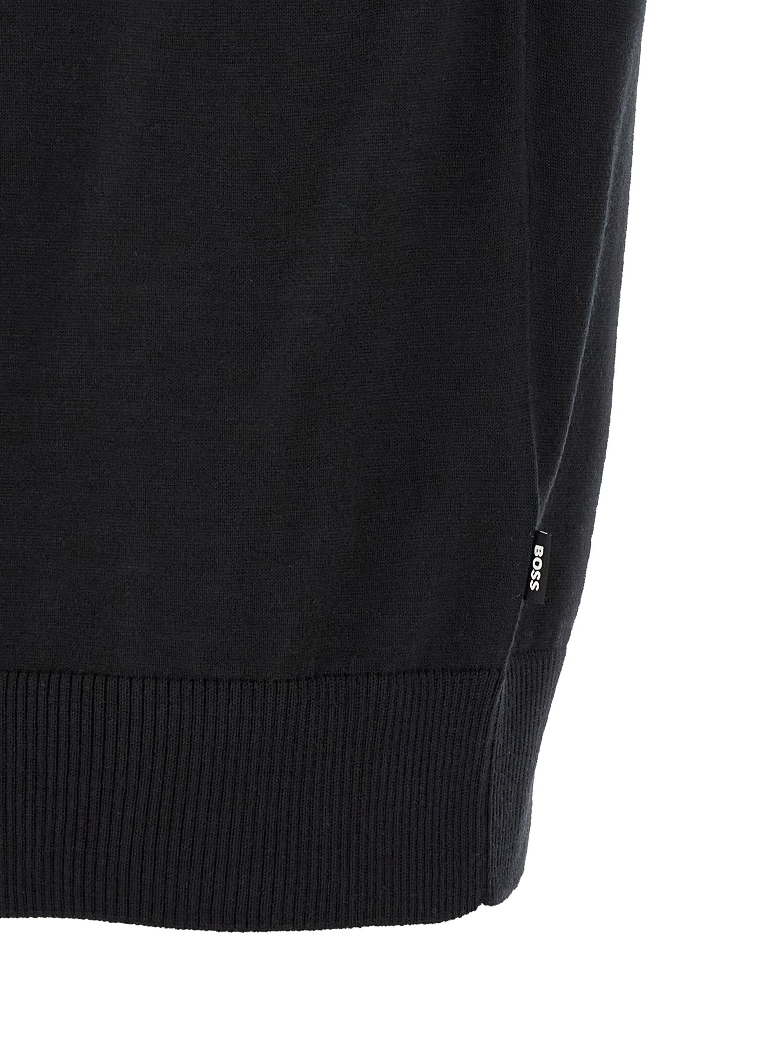 Hugo Boss Schwarzes T-Shirt aus reiner Schurwolle