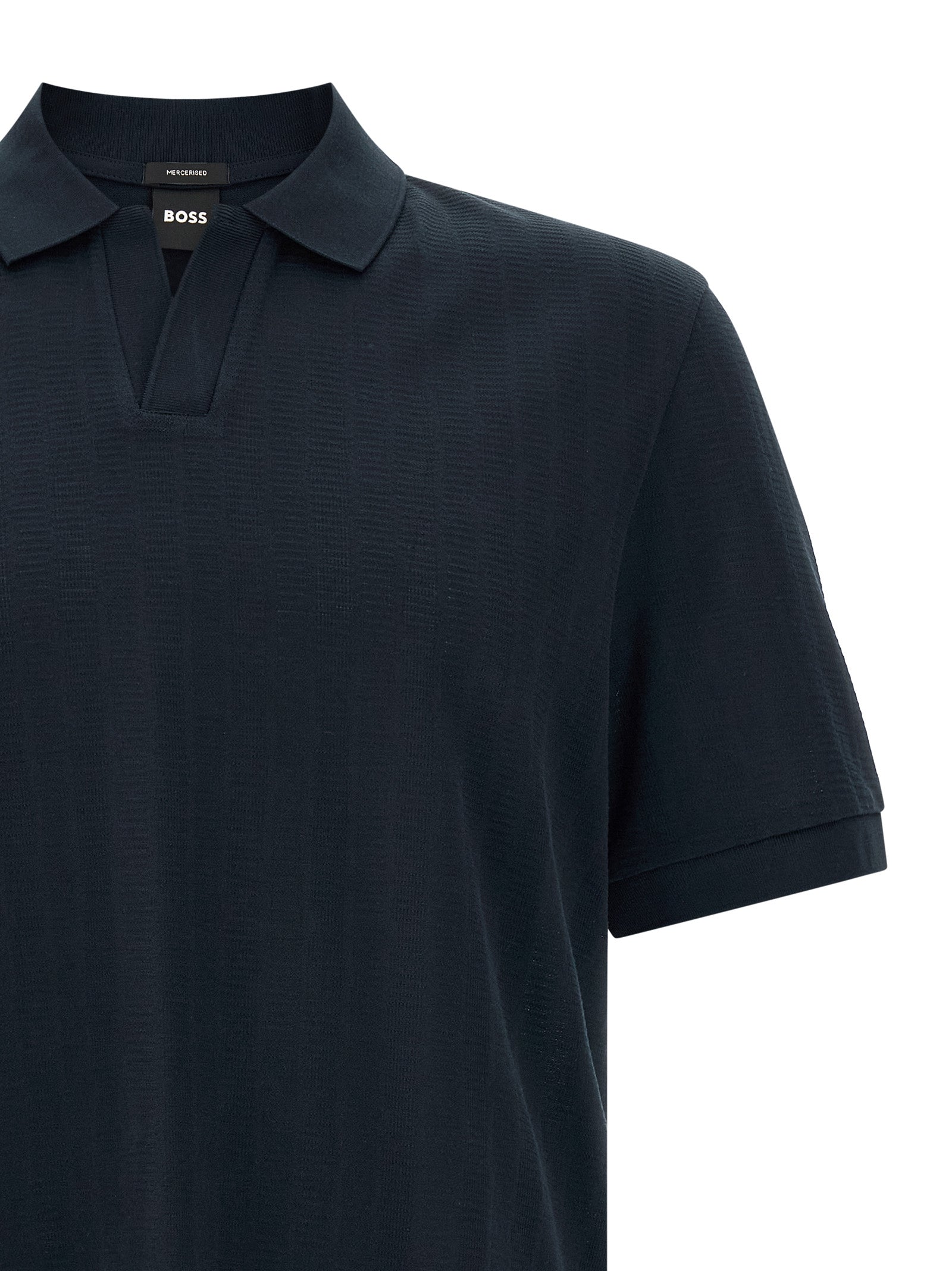 Hugo Boss Blaues Baumwoll-Polohemd