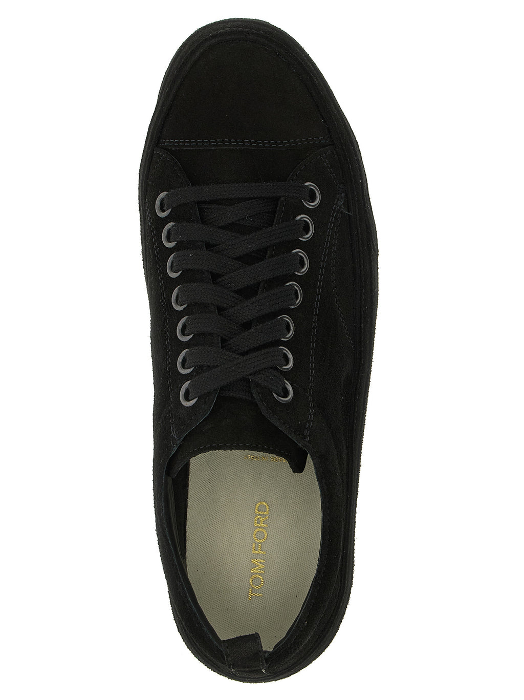 Tom Ford Schwarze Leder Low-Top-Sneaker