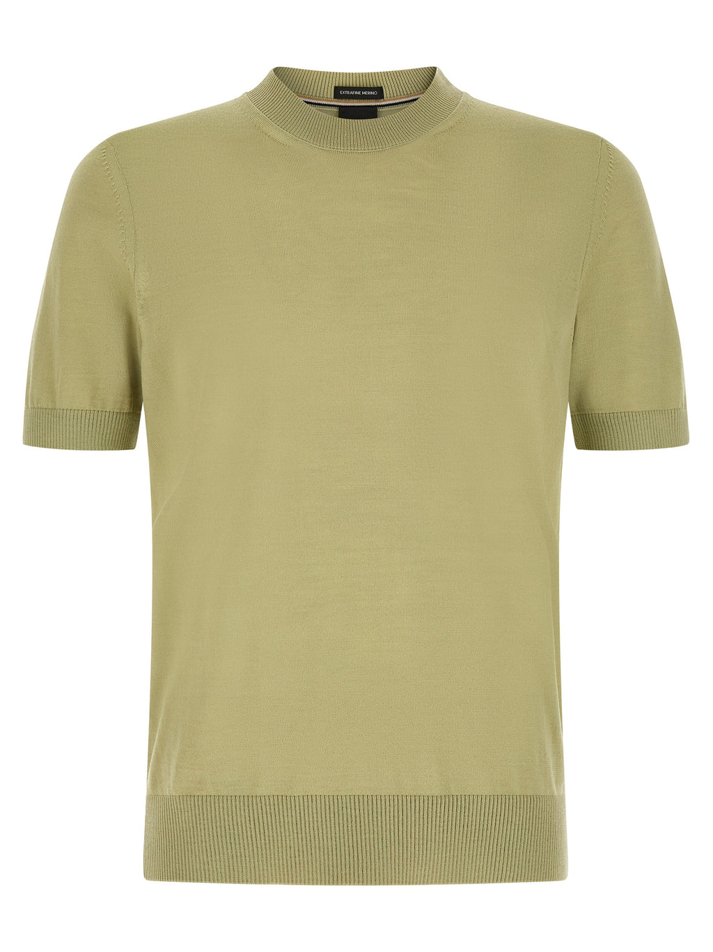 Hugo Boss Bicolor T-Shirt aus reiner Schurwolle