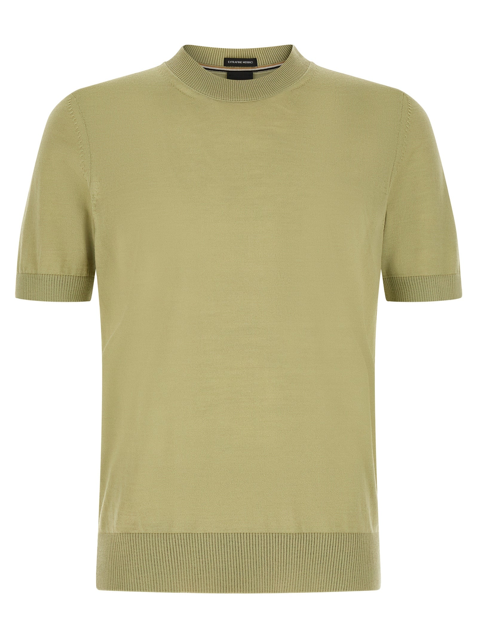 Hugo Boss Bicolor T-Shirt aus reiner Schurwolle