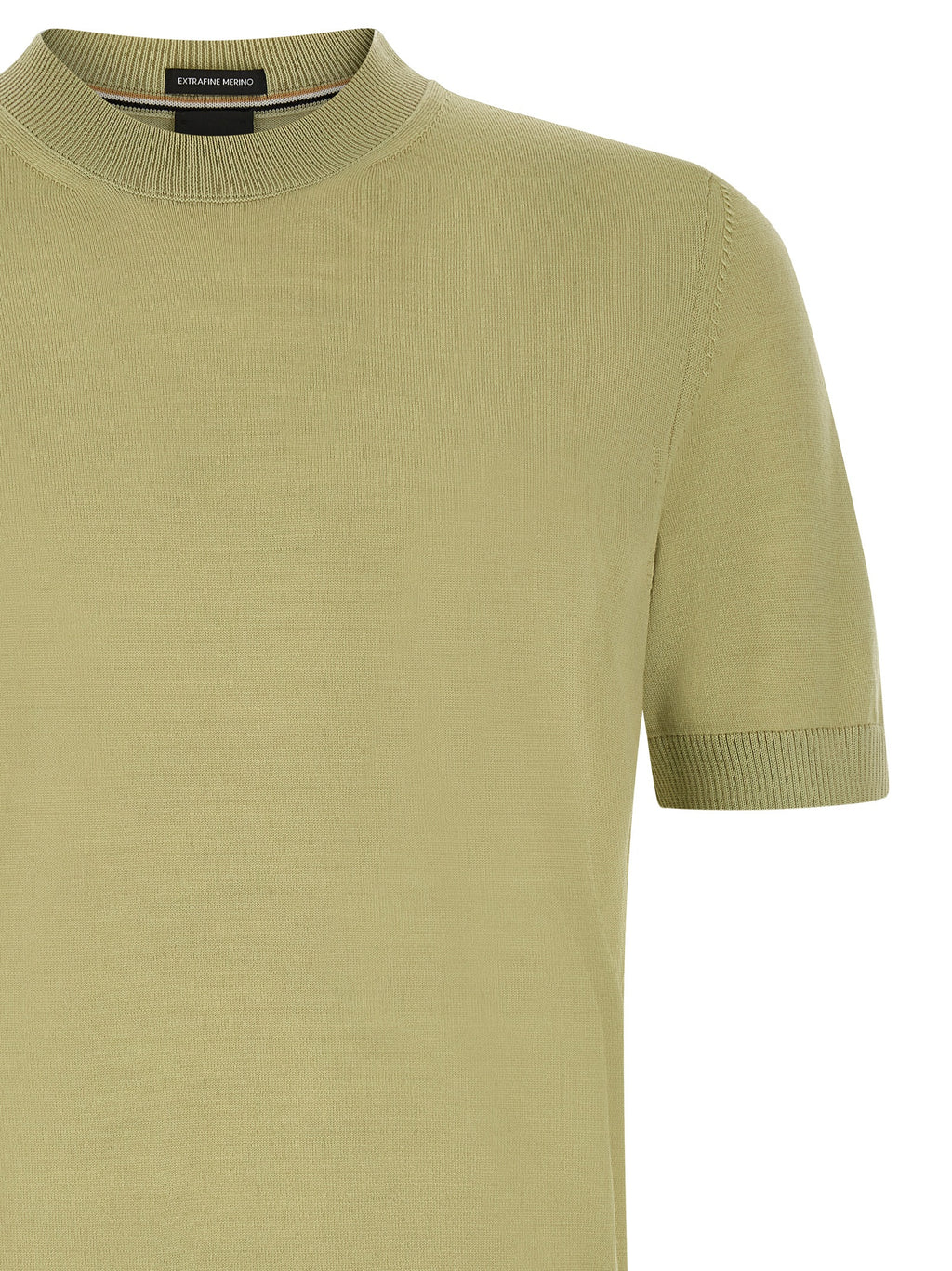Hugo Boss Bicolor T-Shirt aus reiner Schurwolle