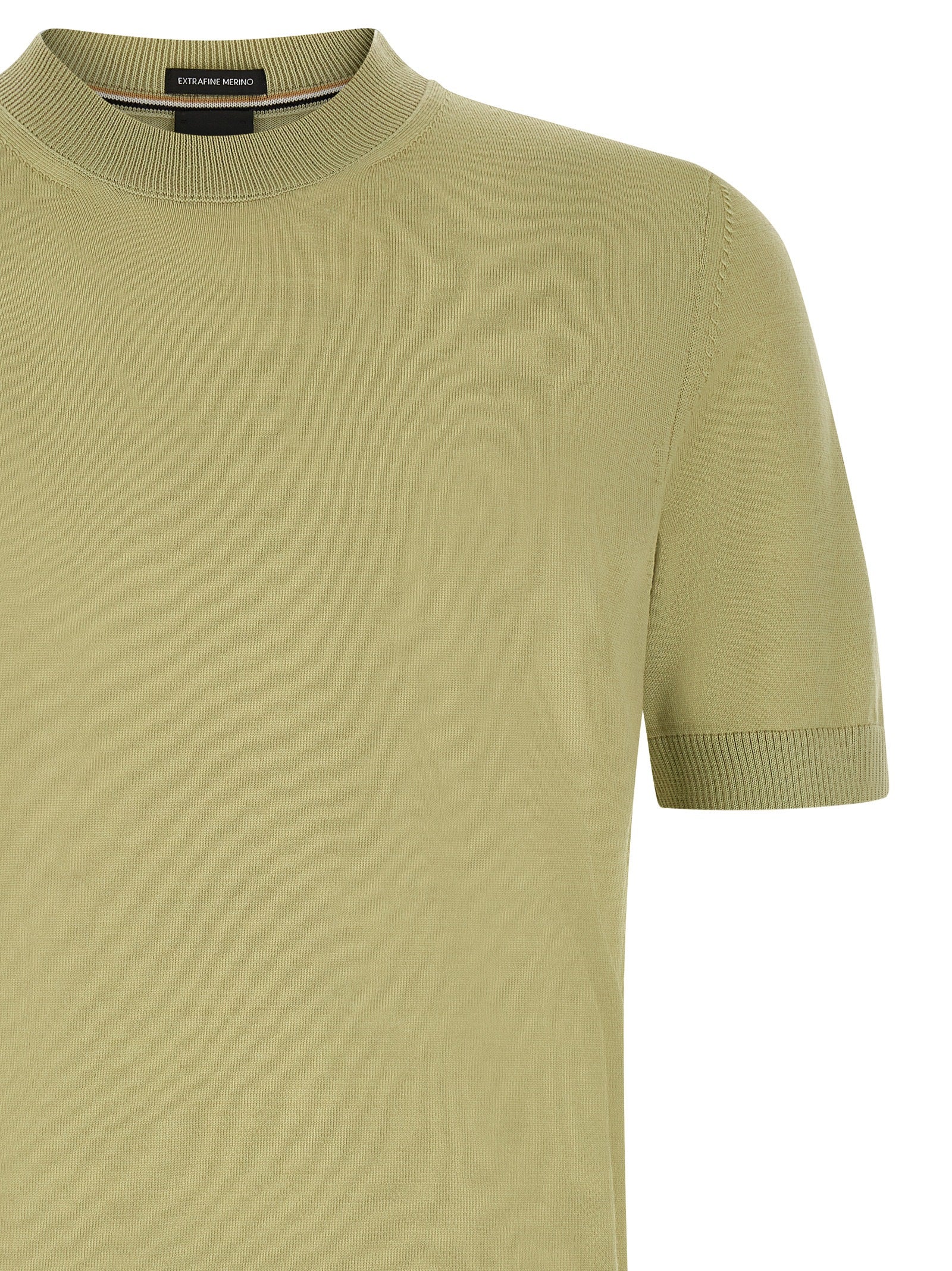 Hugo Boss Bicolor T-Shirt aus reiner Schurwolle