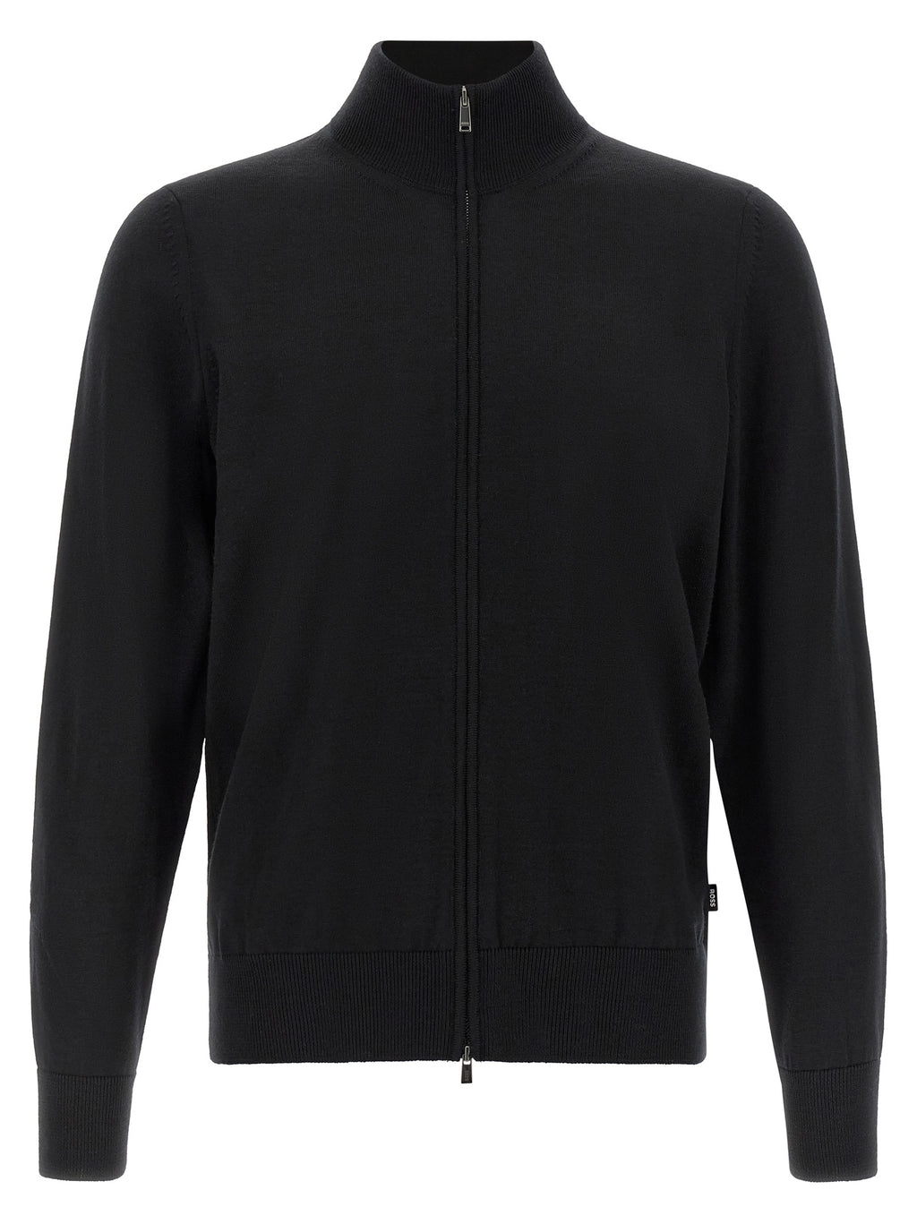 Hugo Boss Schwarzer Cardigan aus Schurwolle