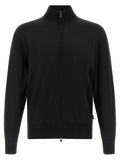 Hugo Boss Schwarzer Cardigan aus Schurwolle