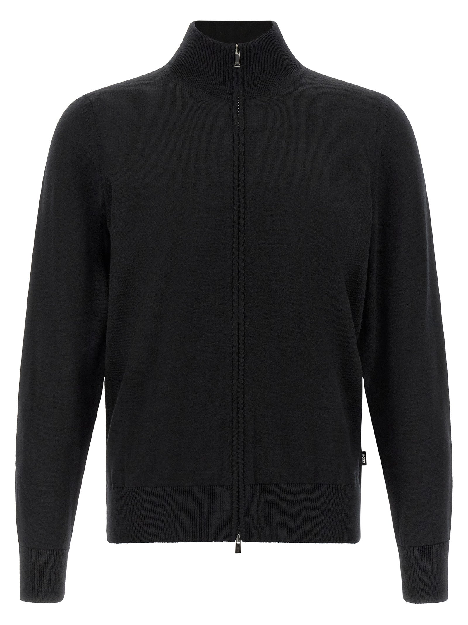 Hugo Boss Schwarzer Cardigan aus Schurwolle