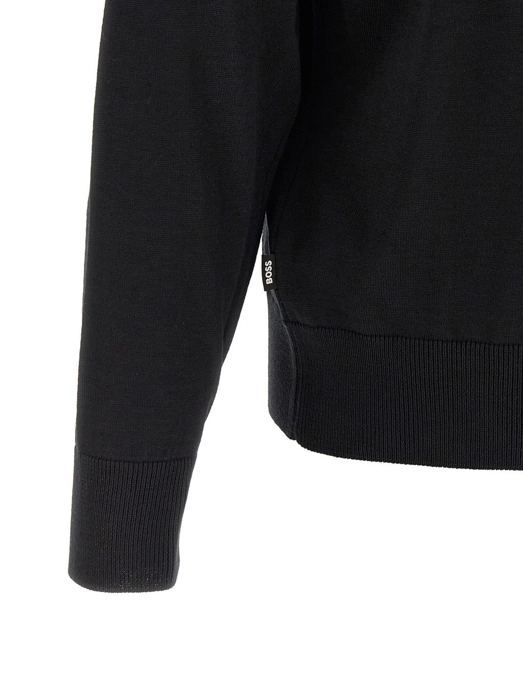 Hugo Boss Schwarzer Cardigan aus Schurwolle