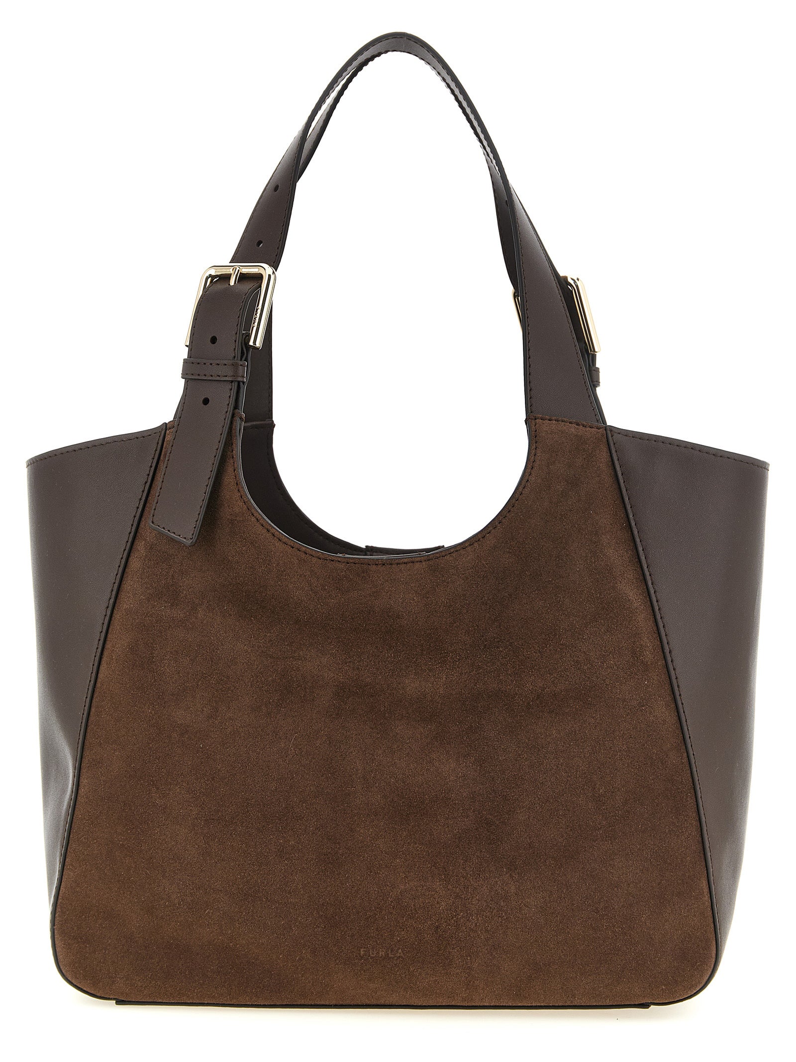 Furla Braune Kalbsleder-Tote Bag