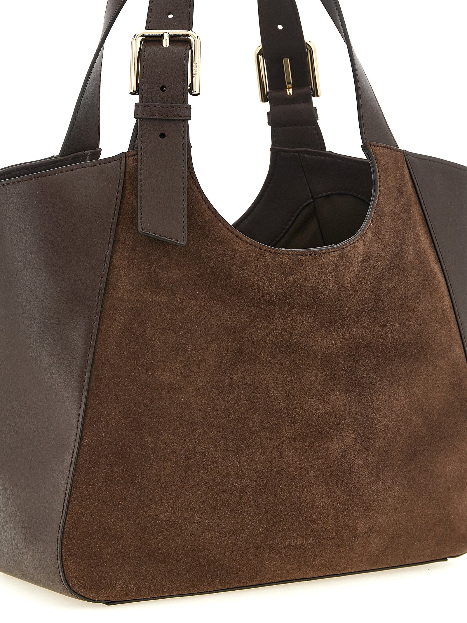 Furla Braune Kalbsleder-Tote Bag