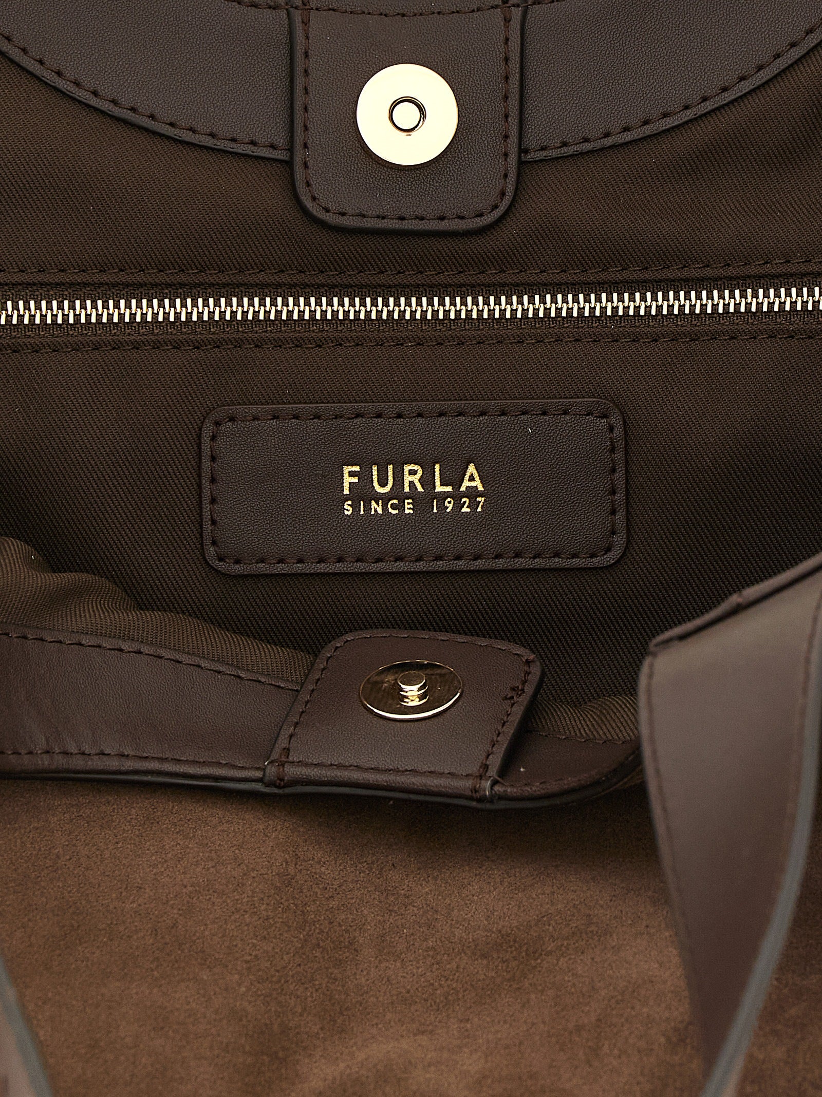 Furla Braune Kalbsleder-Tote Bag