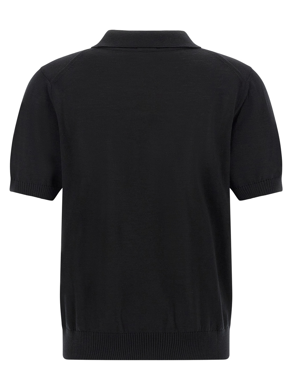 Hugo Boss Schwarzes Poloshirt aus reiner Schurwolle