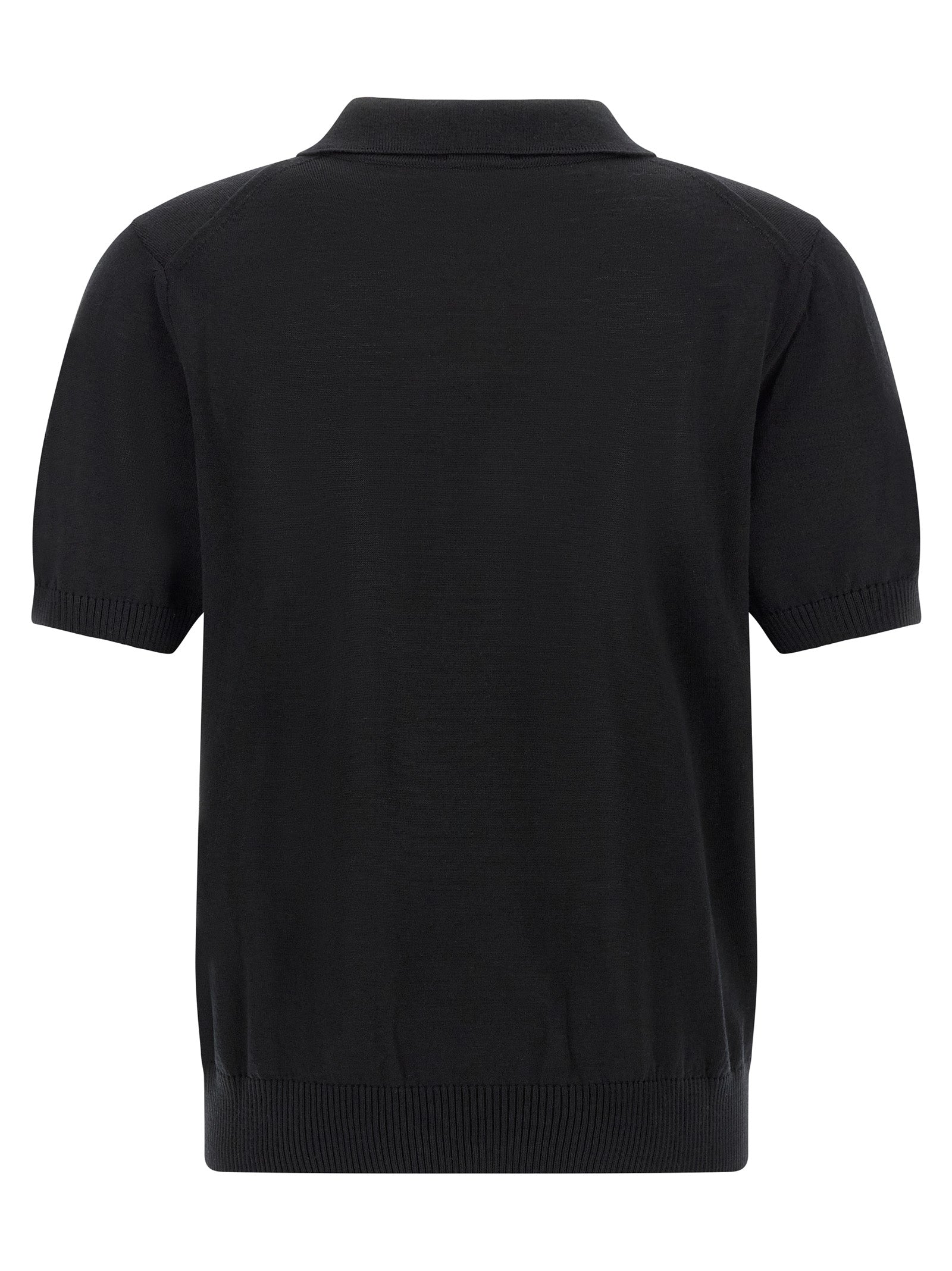 Hugo Boss Schwarzes Poloshirt aus reiner Schurwolle