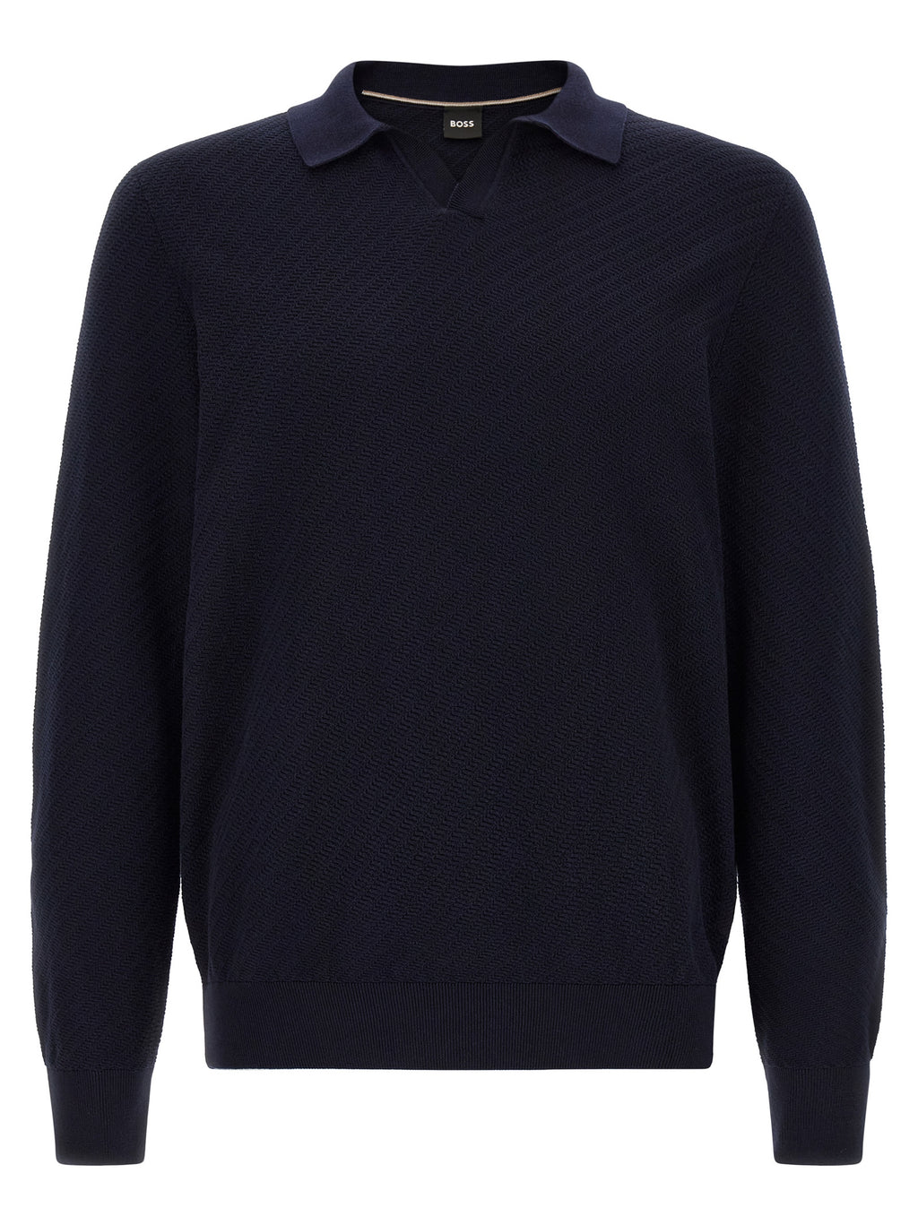 Hugo Boss Blaues Baumwoll-Polohemd