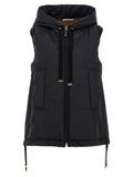 Max Mara Schwarze ärmellose Jacke aus Polyester