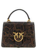PINKO Braune Kalbsleder-Handtasche
