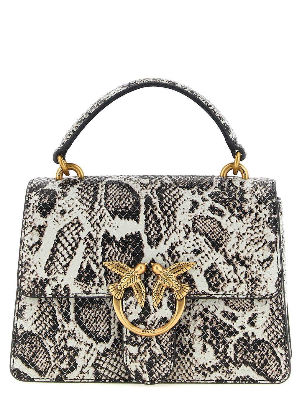 PINKO Graue Kalbsleder-Handtasche