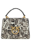 PINKO Graue Kalbsleder-Handtasche