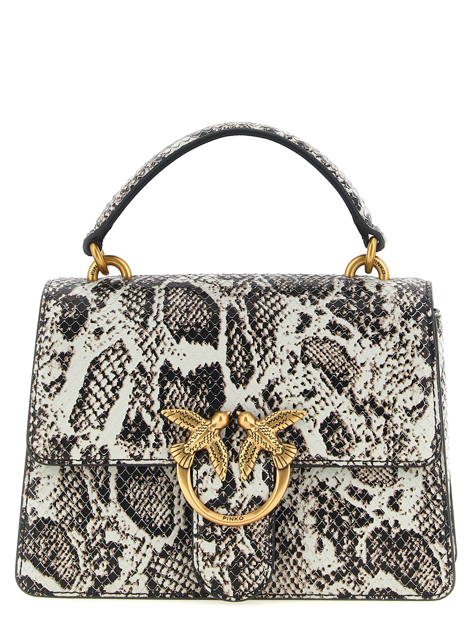 PINKO Graue Kalbsleder-Handtasche